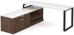 Modern L Shaped Desk with Storage - Elements