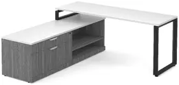 Modern L Shaped Desk with Storage - Elements