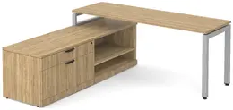 L Shaped Desk with Side Storage - Elements