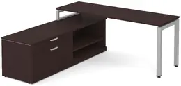 L Shaped Desk with Side Storage - Elements