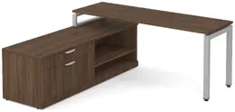 L Shaped Desk with Side Storage - Elements