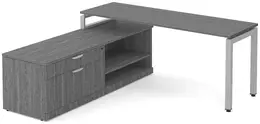 L Shaped Desk with Side Storage - Elements