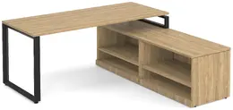 L Shaped Desk with Shelves - Elements