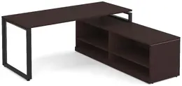 L Shaped Desk with Shelves - Elements