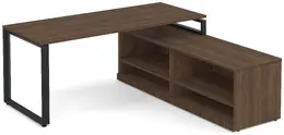 L Shaped Desk with Shelves - Elements