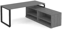 L Shaped Desk with Shelves - Elements