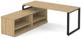 L Shaped Desk with Shelves - Elements