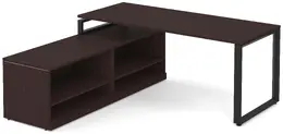 L Shaped Desk with Shelves - Elements