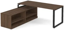 L Shaped Desk with Shelves - Elements