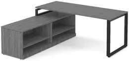 L Shaped Desk with Shelves - Elements