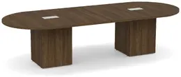 Racetrack Conference Table with Cube Base - PL Laminate