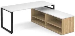 Modern L Shaped Desk with Shelves - Elements