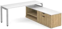 Modern L Shaped Desk with Storage - Elements
