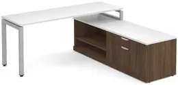 Modern L Shaped Desk with Storage - Elements