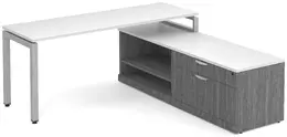 Modern L Shaped Desk with Storage - Elements