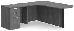 L Shaped Desk with Peninsula - PL Laminate