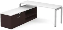 Modern L Shaped Desk with Storage - Elements