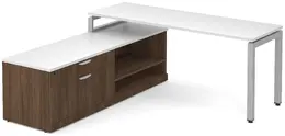 Modern L Shaped Desk with Storage - Elements