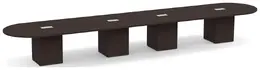 Racetrack Conference Table with Cube Base - PL Laminate