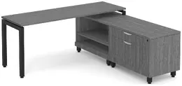 L Shaped Desk with Storage - Elements