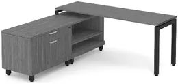 L Shaped Desk with Storage - Elements