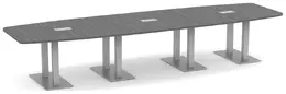 Modern Boat Shaped Conference Table - PL Laminate