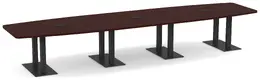 Modern Boat Shaped Conference Table - PL Laminate