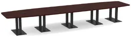 Modern Boat Shaped Conference Table - PL Laminate