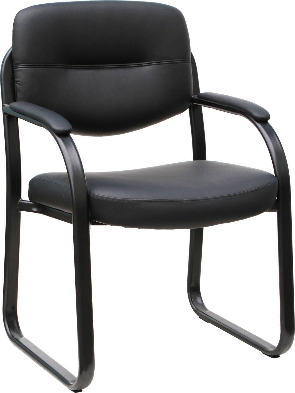 1009 Black Office Guest Chair With Arms 1 