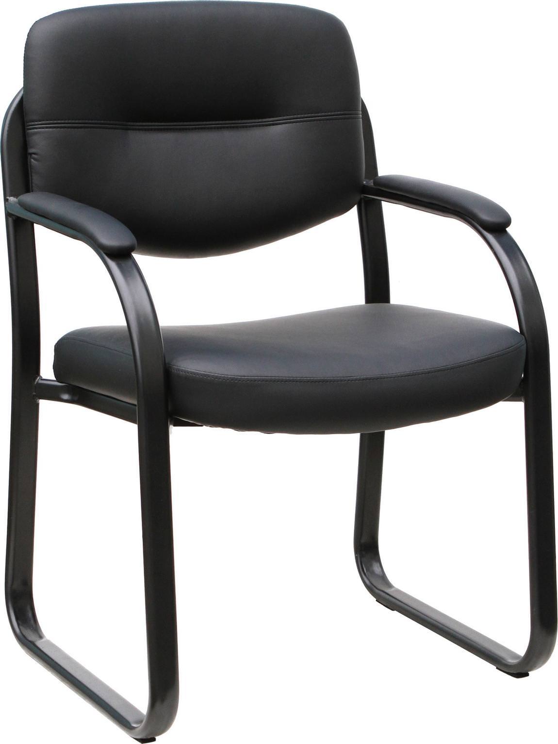 Black Office Guest Chair with Arms Madison Liquidators