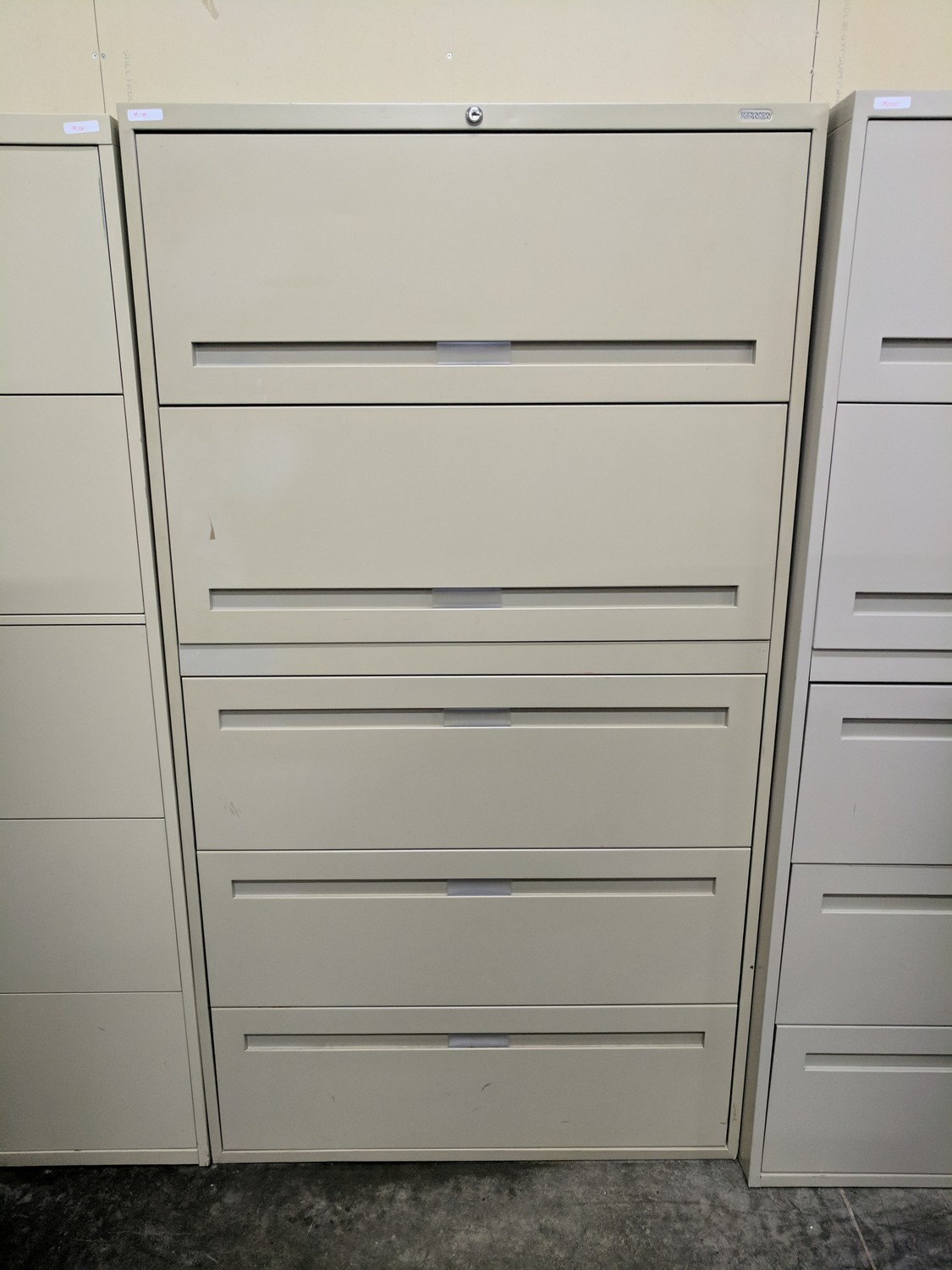 Teknion 5 Drawer Tan Lateral File Cabinet 36 Inch Wide