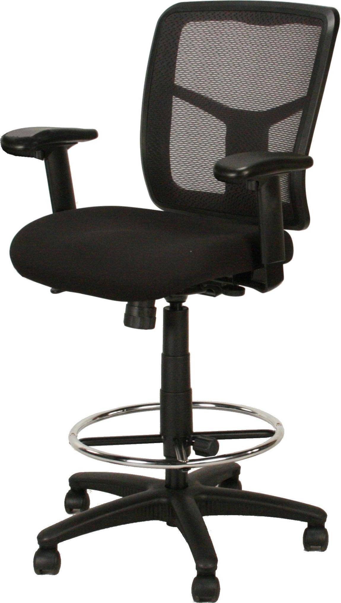Adjustable Black Stool Chair with Arms