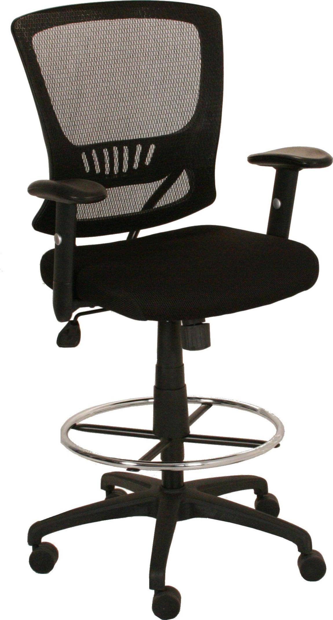 Black Stool Chair with Arms