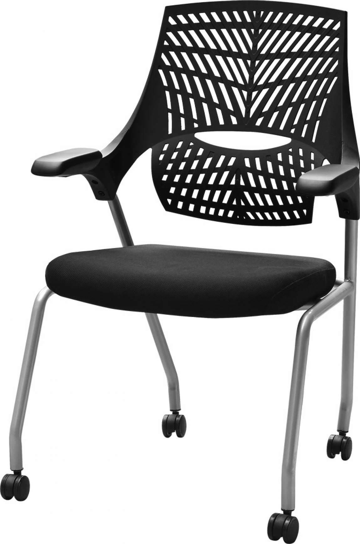 Black Nesting GW Flex Support Chair on Casters