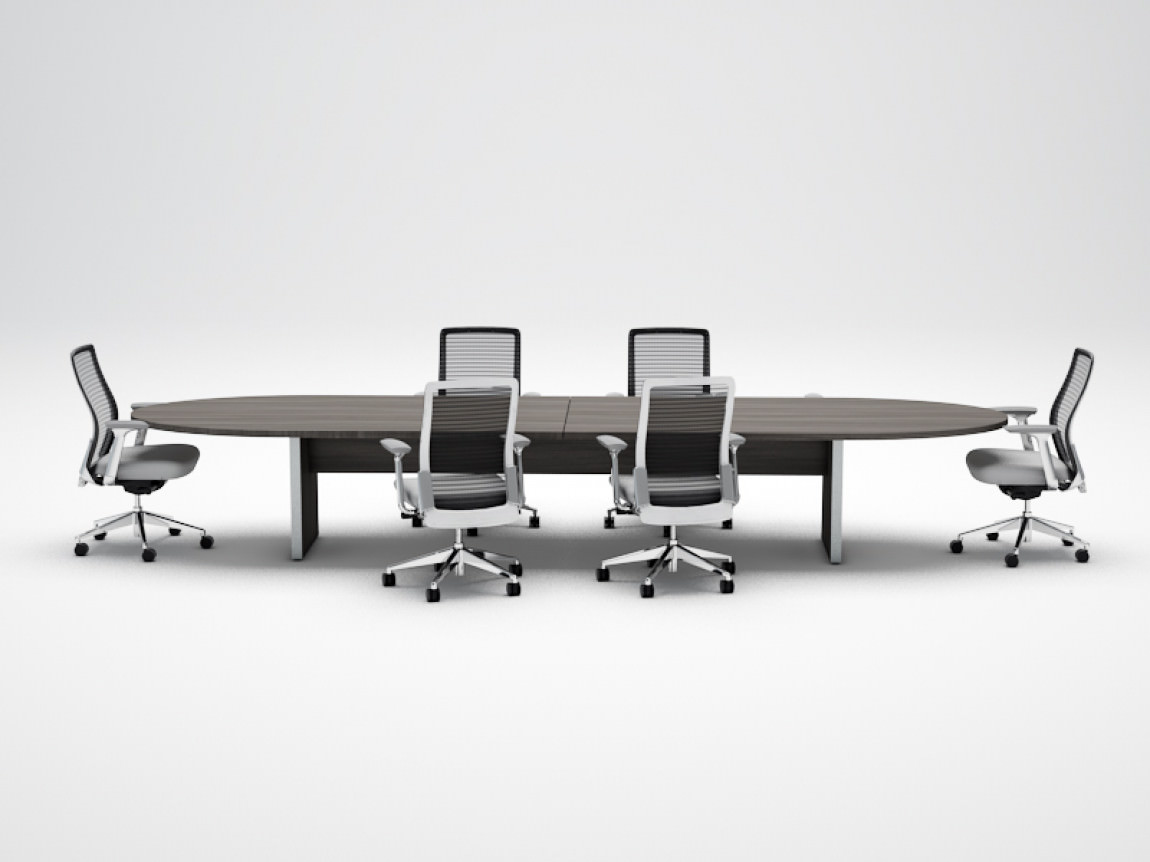 Racetrack Conference Table and Chairs Set