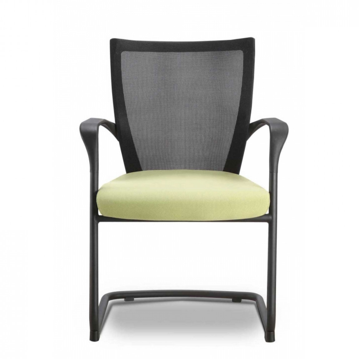 Stacking Guest Chair with Green Seat Cover
