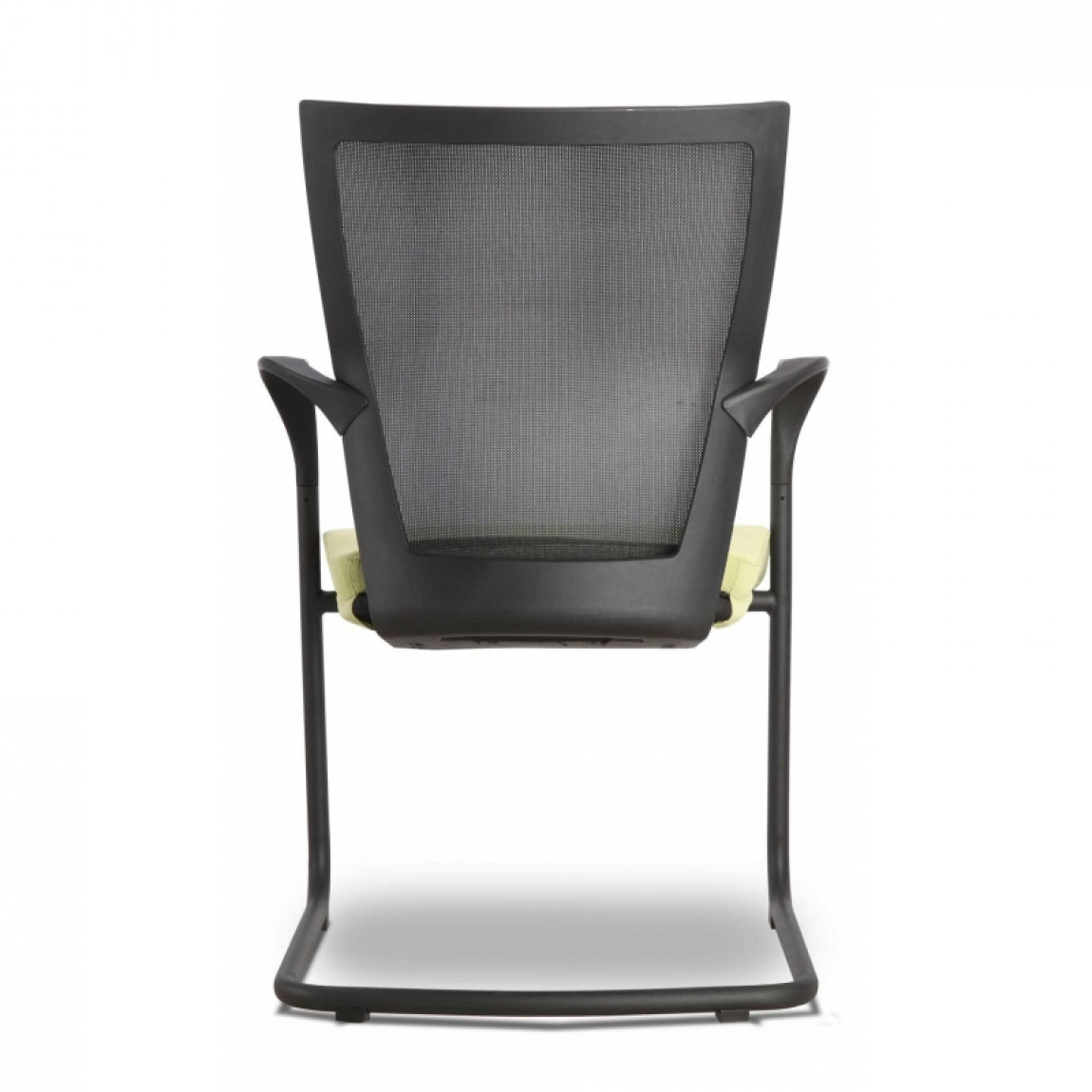 Stacking Guest Chair with Green Seat Cover