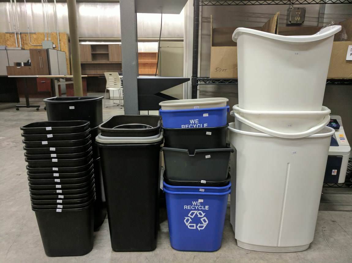 Trash & Recycle Cans