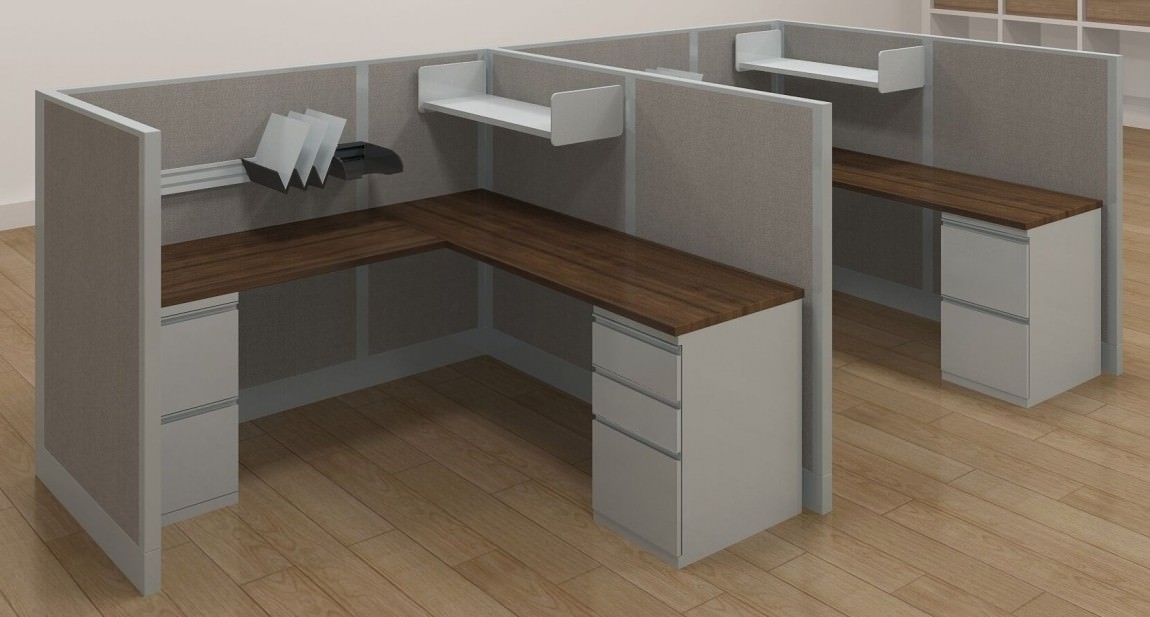 Powered Office L Shaped Cubicle Desk With Locking Drawers L Shaped Cubicle Desk With Locking Drawers