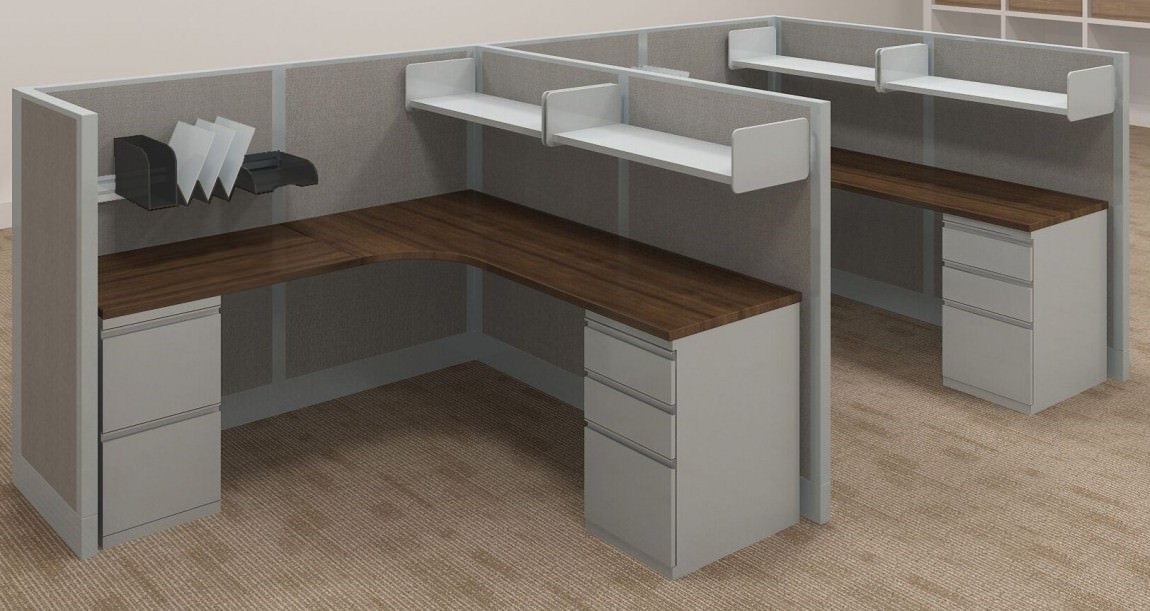L Shaped Cubicle Desk Curved Corner, Rounded L Shaped Desk