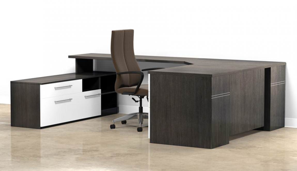 U-Shape Connection Series Desk with Bench Height Storage