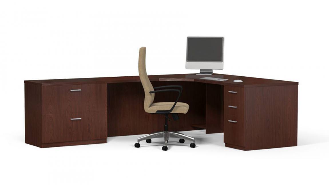 Connection Series Corner Desk with Drawers