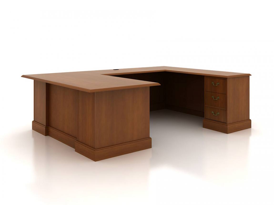 U-Shape Heritage II Series Desk with Drawers