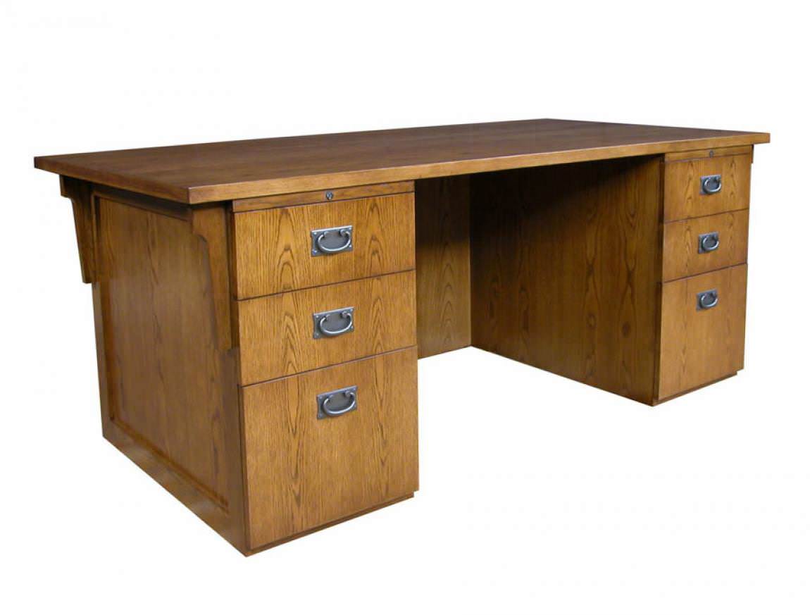 Wood Pedestal Desk