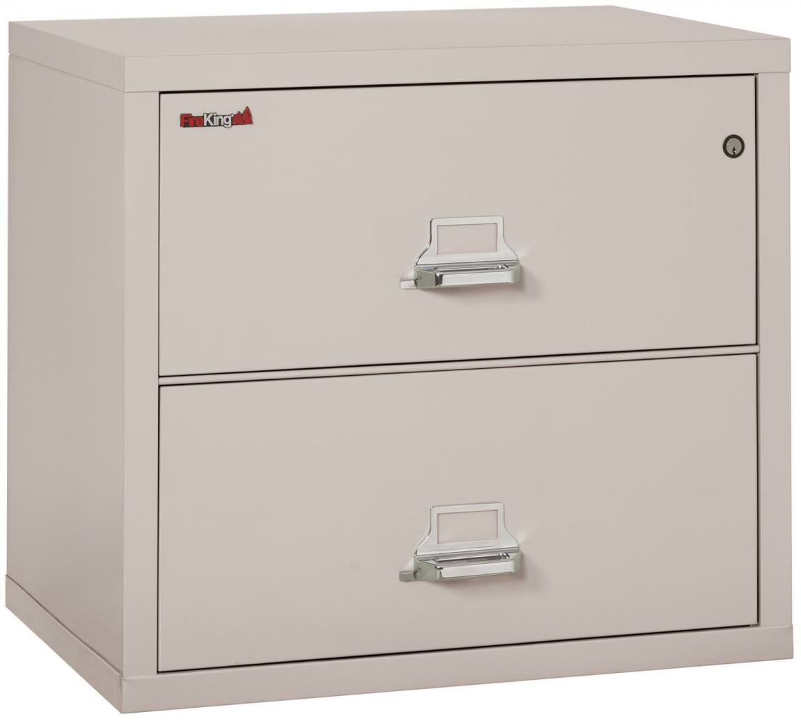 2 Drawer Fireproof Lateral File Cabinet - 31 Inch