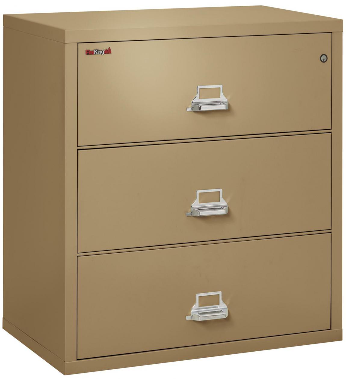 3 Drawer Fireproof Lateral File Cabinet - 38 Inch