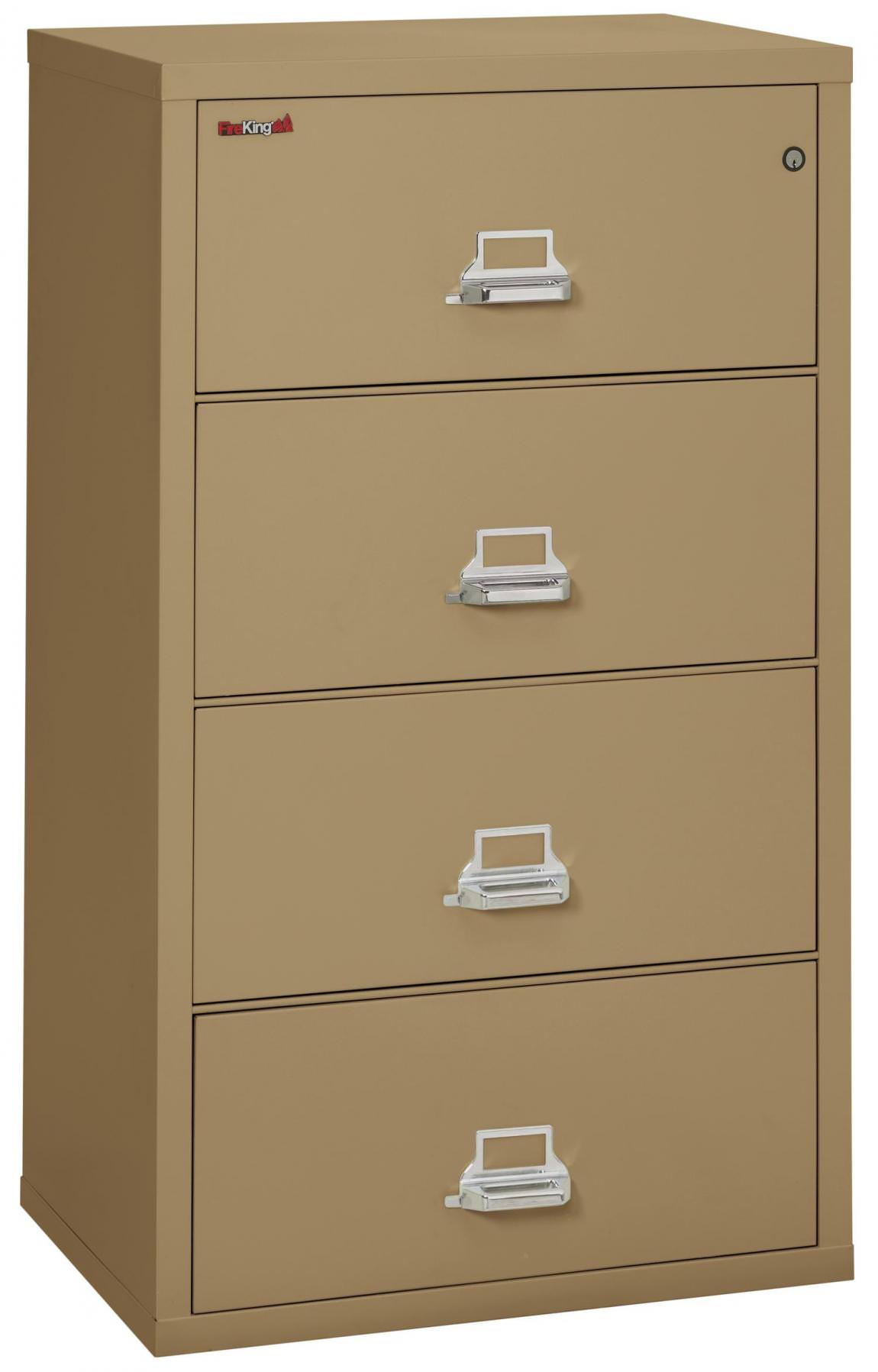4 Drawer Fireproof Lateral File Cabinet - 31 Inch