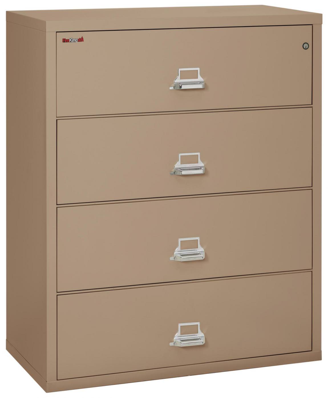 4 Drawer Fireproof Lateral File Cabinet - 44 Inch