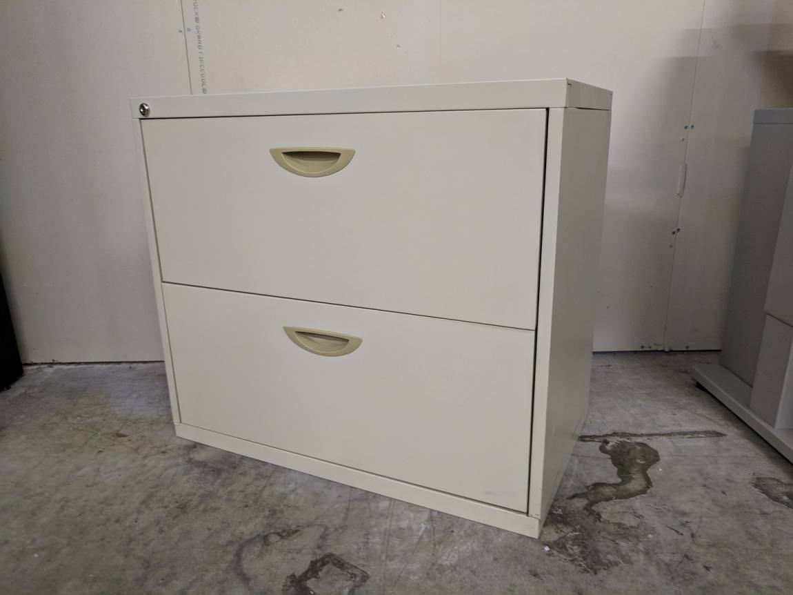Putty 2 Drawer Lateral File Cabinet 30 Inch Wide