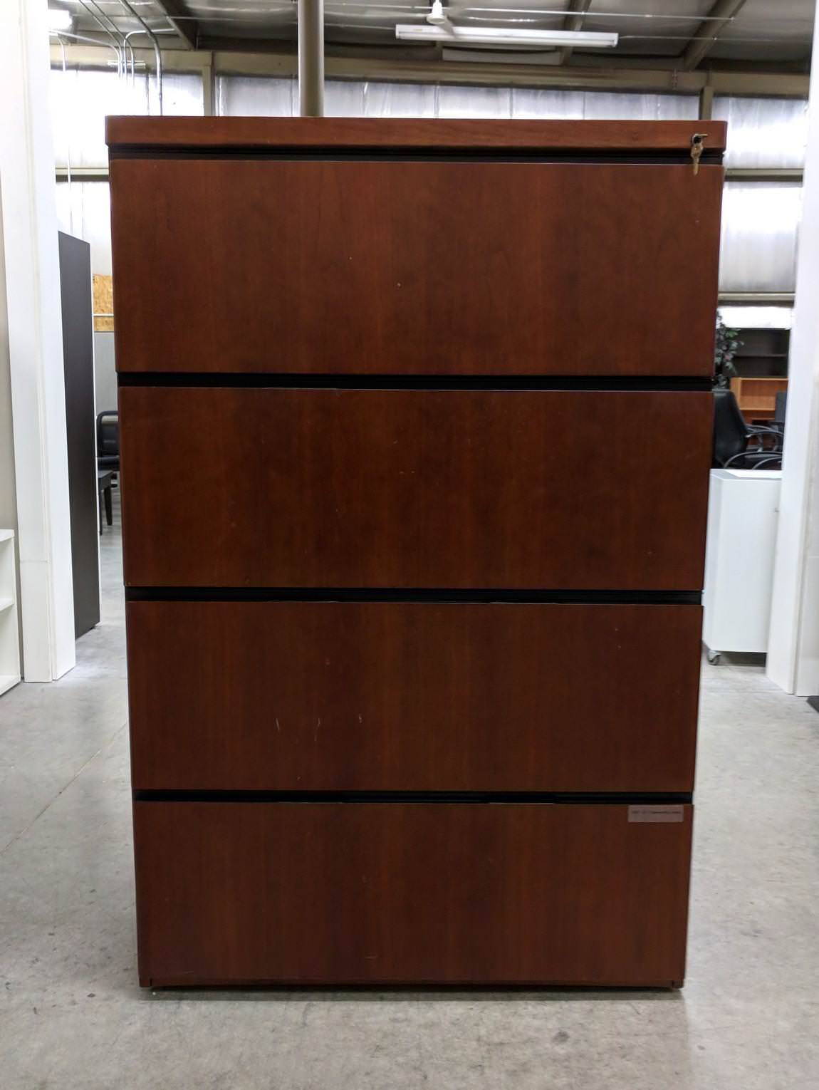 Solid Wood Cherry 4 Drawer Lateral Filing 36